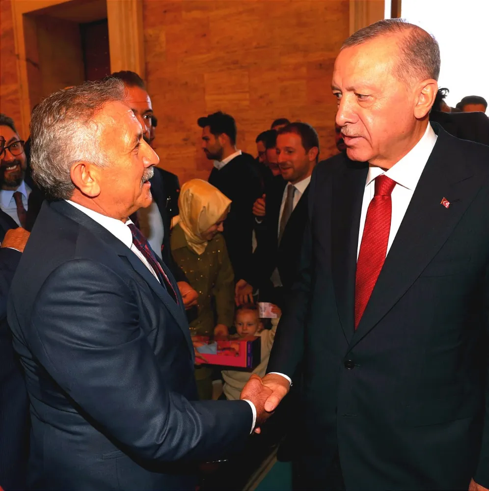 SAKİN ARUK, CUMHURBAŞKANI ERDOĞAN İLE GÖRÜŞTÜ.