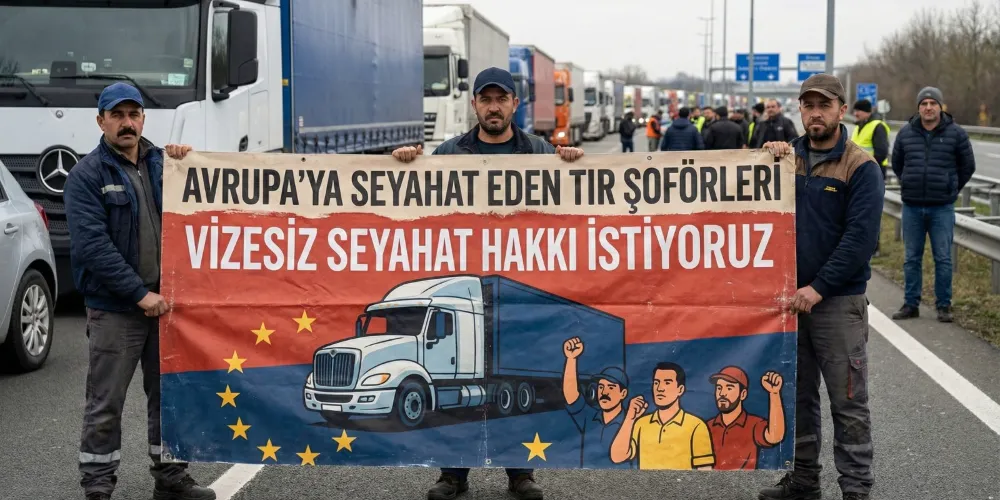 TIR ŞOFÖRLERİNDEN VİZESİZ SEYAHAT TALEBİ
