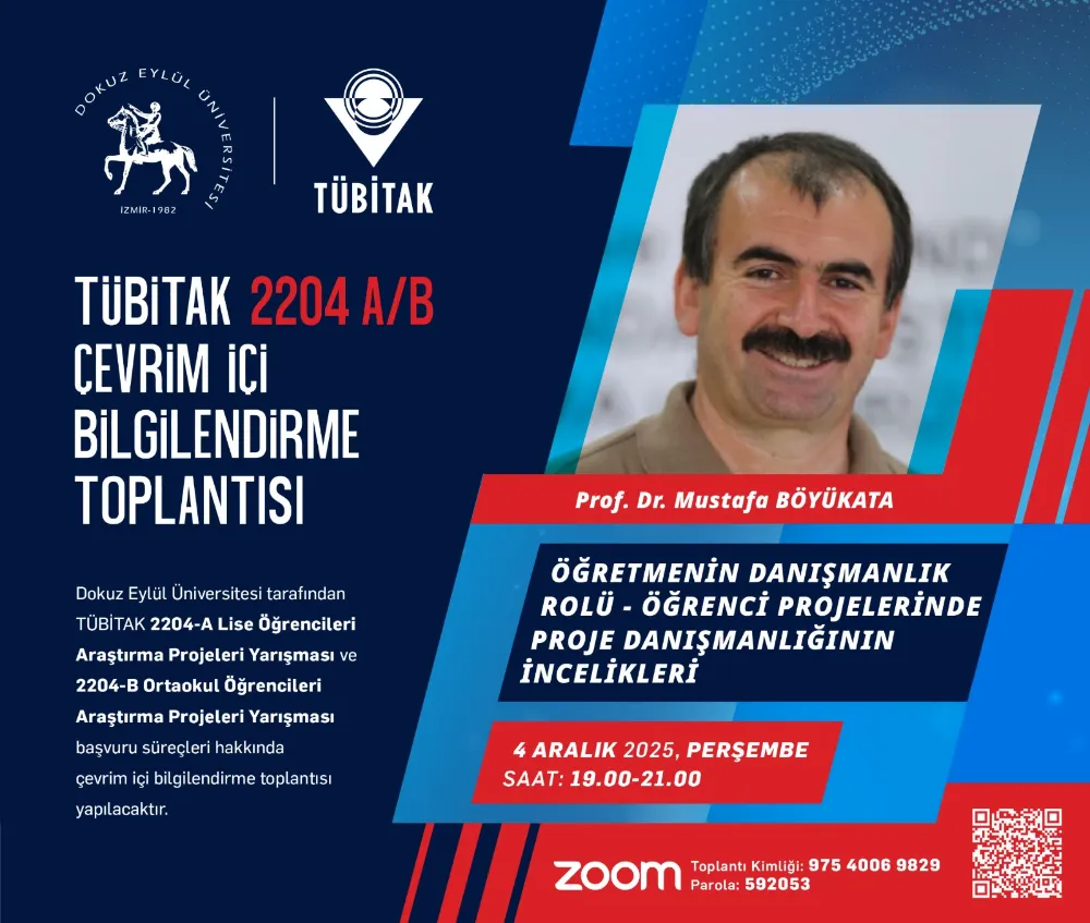 TÜBİTAK 2204 Programlarına yönelik çevrim içi bilgilendirme toplantıları tamamlandı.