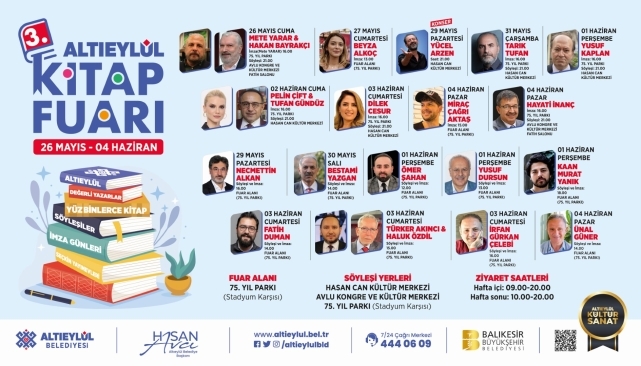 3. ALTIEYLÜL KİTAP FUARI KAPILARINI AÇIYOR.